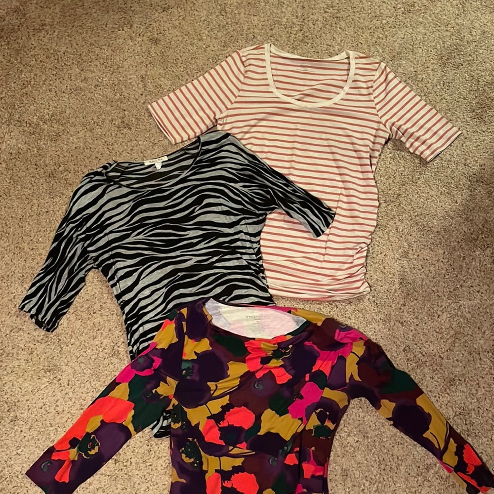 Maternity shirts size large and XL (all fit like large)